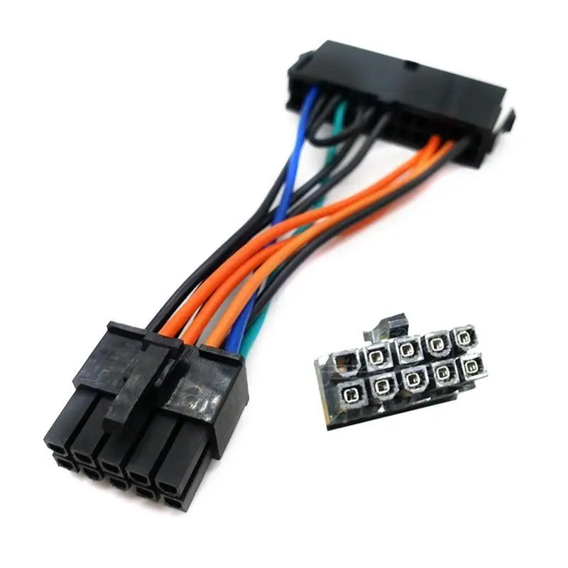652F Power Supply Cable Cord 24-Pin Female 10-Pin Male Adapter Zpaxo