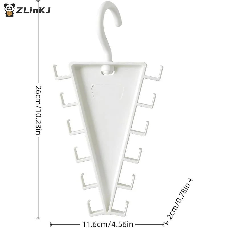 V-shape Multi Hook Clothes Hanger Organizer 12 Hooks Space Saving Zpaxo