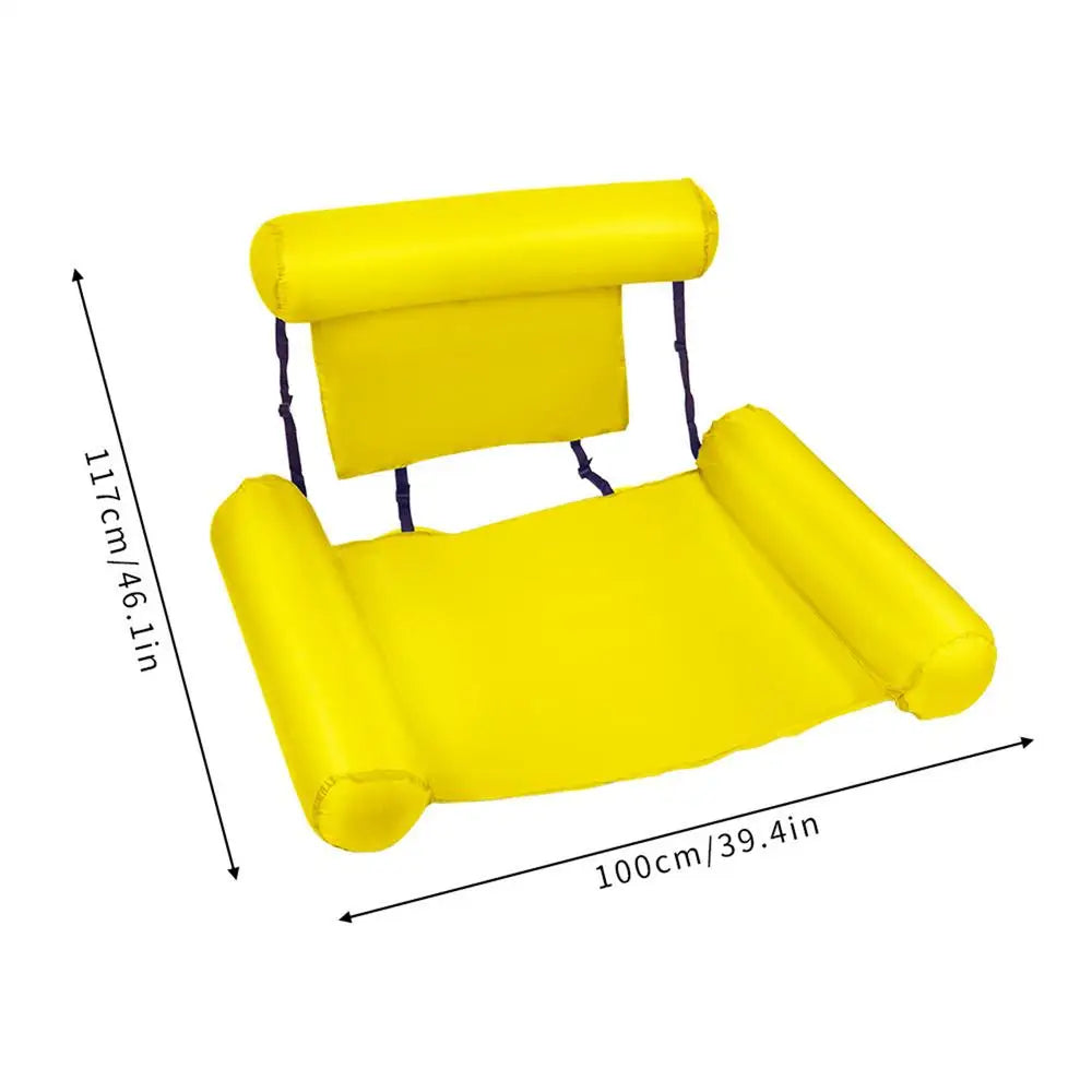 Pool Floating Chair Portable Heavy Duty Adjustable Thickened Lounge Zpaxo Yellow China Mainland