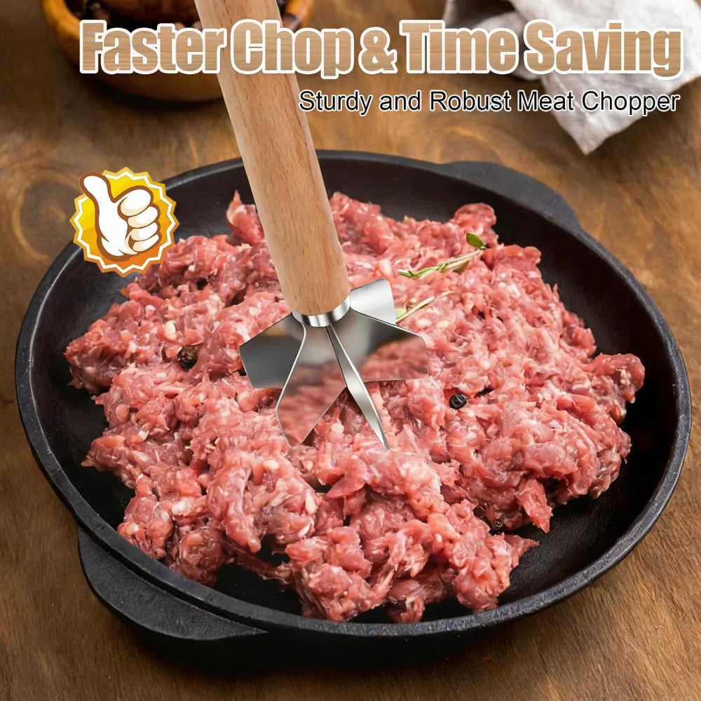 304 Stainless Steel Meat Cutter 11 Inches Hamburger Grinder Suitable Zpaxo