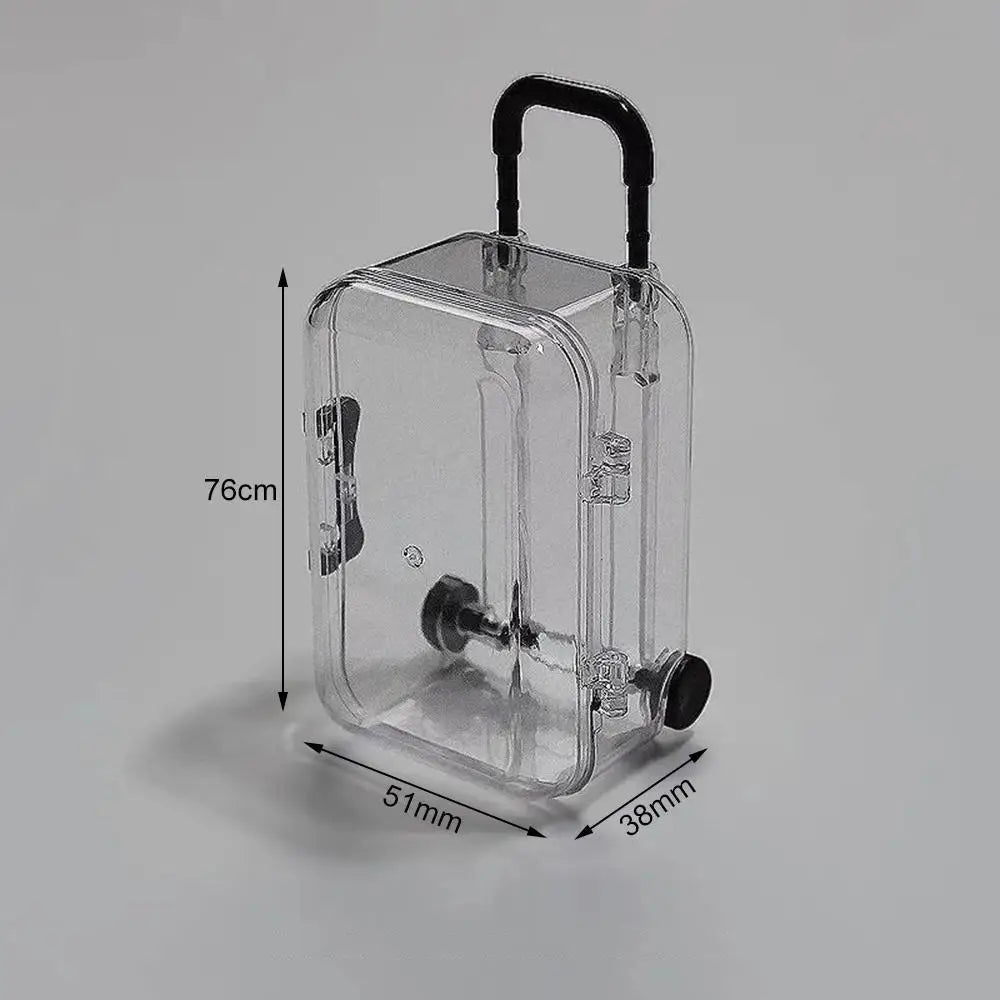 Mini Suitcase Storage Box – Clear Plastic Jewelry & Candy Case Miniature Storage Box Zpaxo 1pc Other