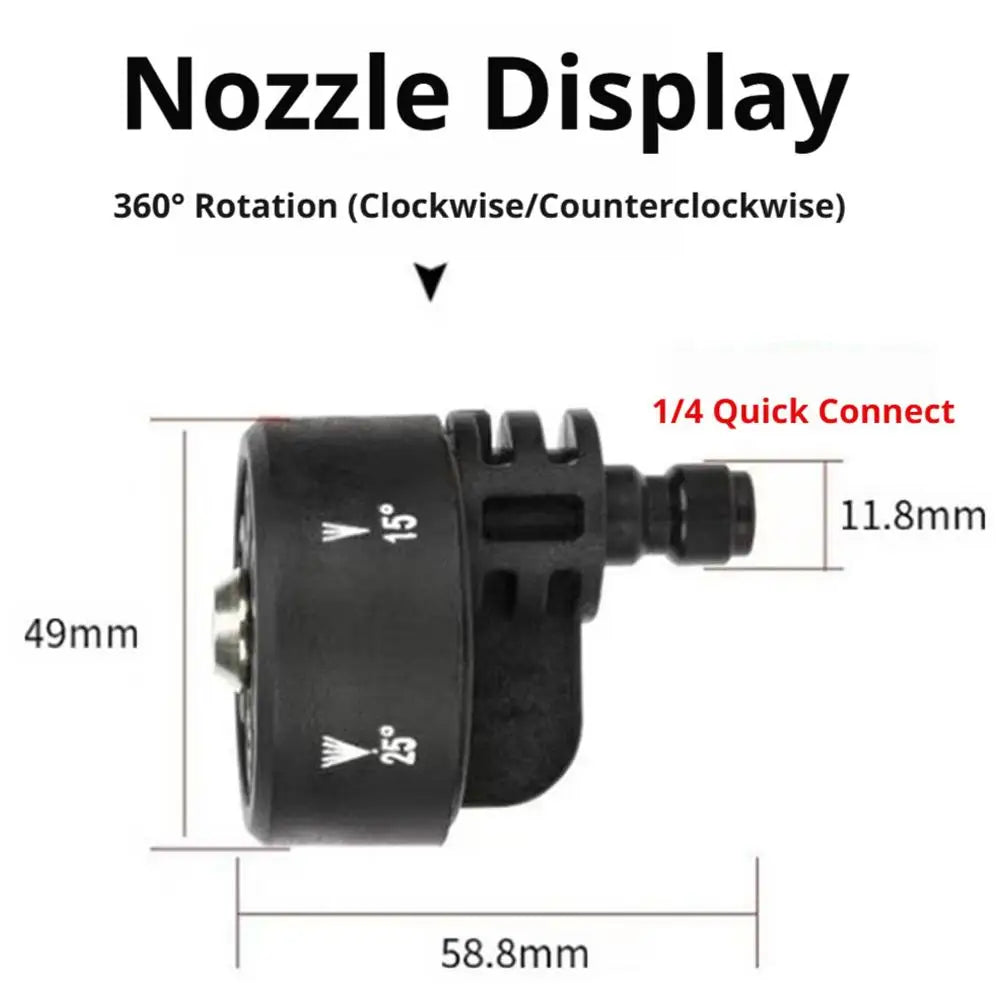 6-in-1 Pressure Washer Nozzle 1/4" Quick Connect 3000 PSI Pressure Washer Nozzle Zpaxo