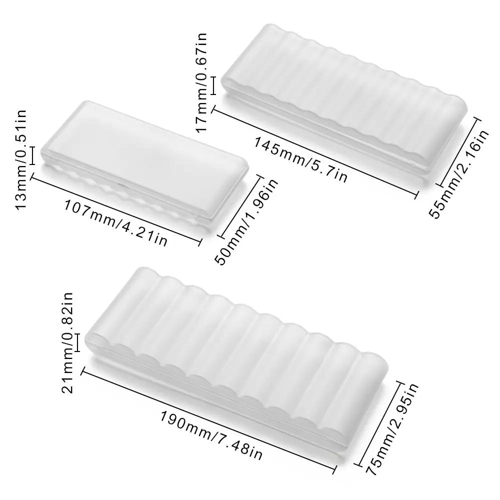 10 Slots Transparent Hard Plastic Battery Storage Box Container
