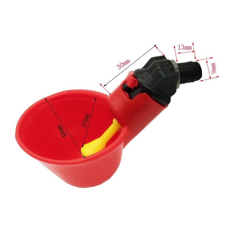 Quail Chicken Drinking Bucket Cup Portable Thickened Lid Square Pet