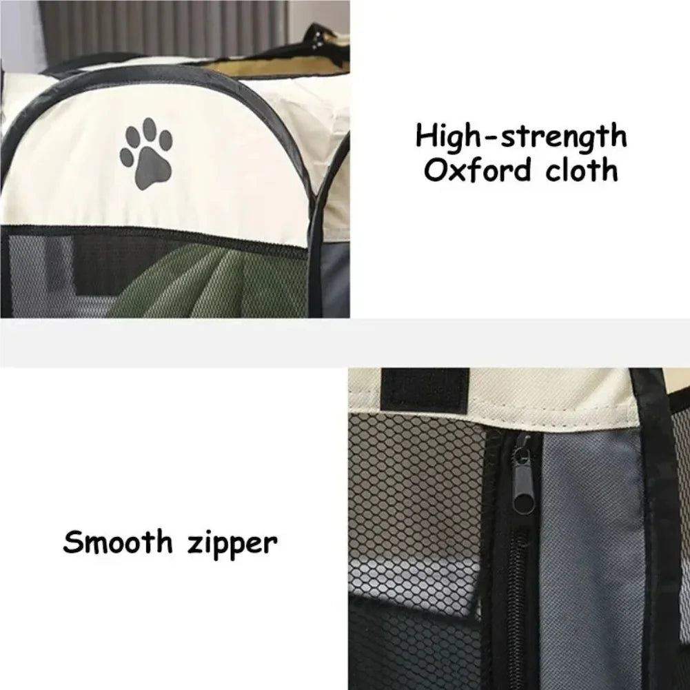 Portable Foldable Pet Tent Kennel Octagonal Fence Puppy Shelter Easy To Use Outdoor Easy Operation Large Dog Cages Cat Fences Zpaxo