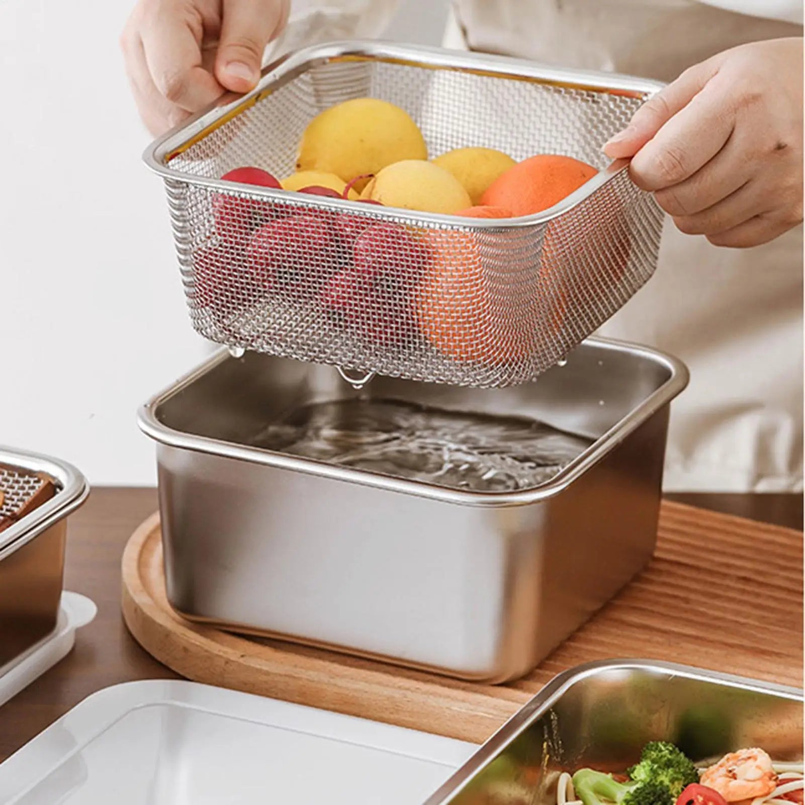 Lunch Box Men Stainless Steel Meal Prep Bowls Stackable Food Storage