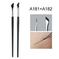 Upgrade Blade Eyeliner Brush Ultra Thin Fine Angle Flat Eyebrow Under Zpaxo Black05-2pcs