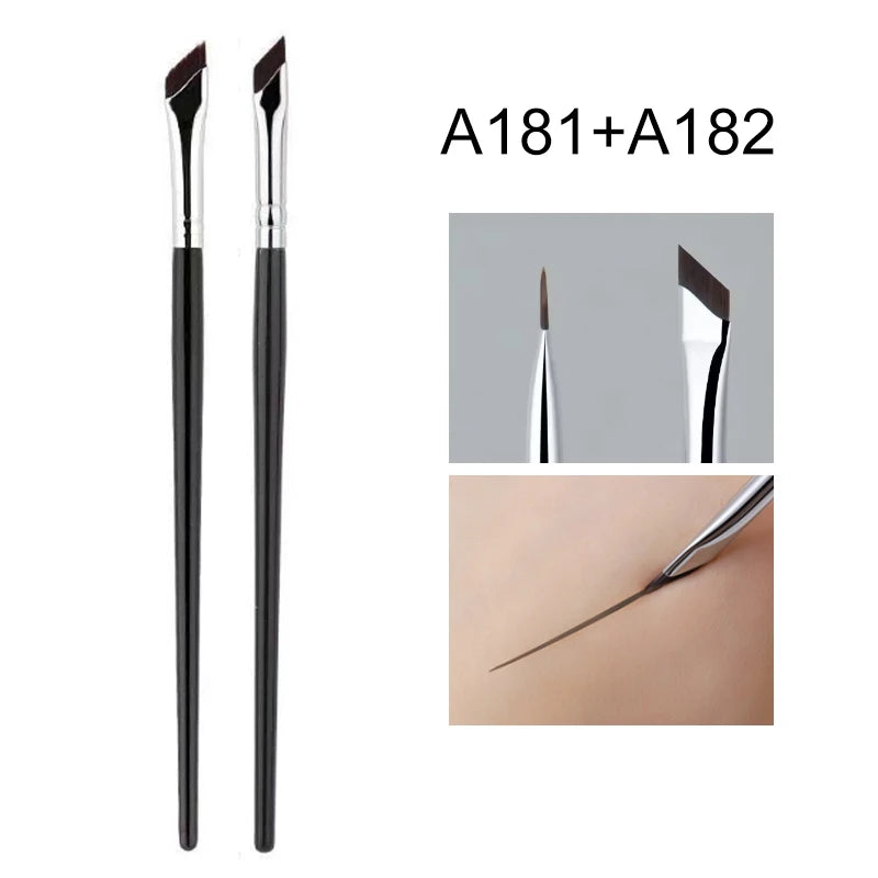 Sickle Eyeliner Brush Eyeshadow Blade Brush Detail Brush Oblique Eyebrow Brushes Undereyelid To Sleeping Silkworm Makeup Tools Zpaxo 01-02