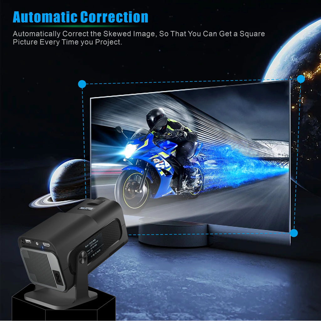 HY320 Mini Projector Android11 H713 Wifi6 320ANSI Native 1280 720P Zpaxo