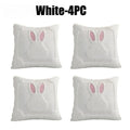 Fluffy Easter Bunny Pillow Cover Soft Plush Cushion Case Sofa Bed