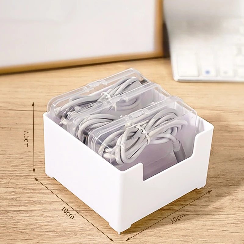 Cable Organizer Durable Plastic Storage Box Daily Office Supplies