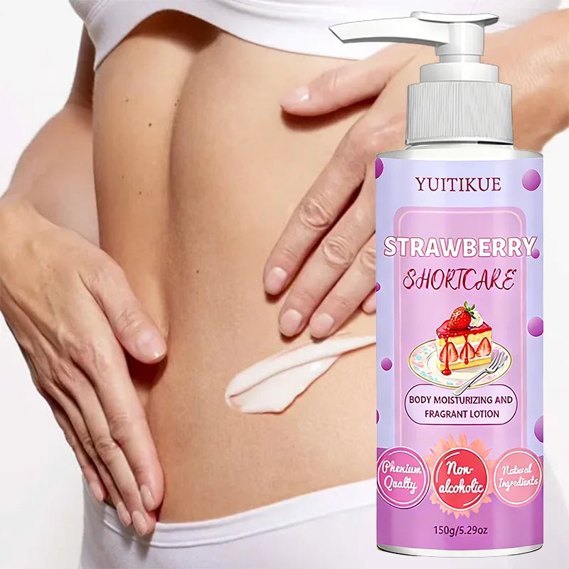 YUITIKUE Strawberry Shortcake Body Lotion – Hydrating & Scented Body Lotion Zpaxo