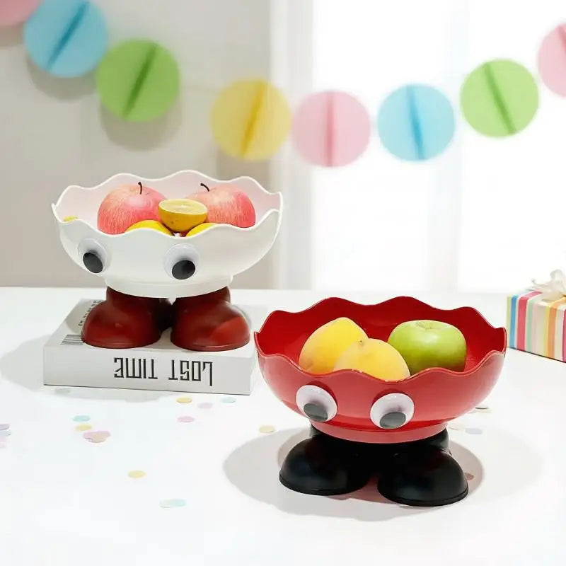 Deluxe Footed Fruit Bowl Home Drainable Glamorous Platter Nuts Candy Zpaxo