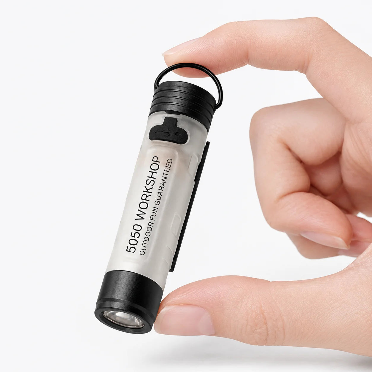 Mini 5050 Rechargeable LED Pocket Flashlight Clip-On Hat Light Keychain Torch Portable Work Lamp for Camping Hiking Outdoor Use Zpaxo
