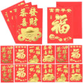 160Pcs 2024 Chinese New Year Red Envelopes Spring Festival Lucky Pocket Hongbao Children Gifts Red Bags Zpaxo 160Pcs