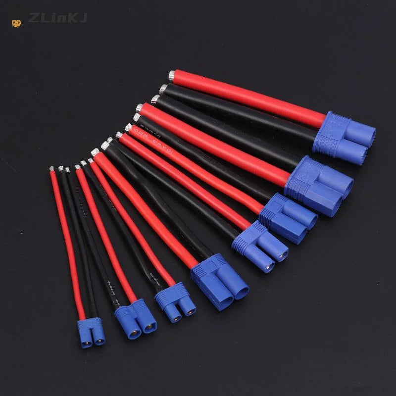 ▶1PCS EC2/3/5/8 Male/Female Plug Jack Wire Connector Battery Connector For Car RC Battery Toys Charging Adapter DIY Lipo Battery Zpaxo