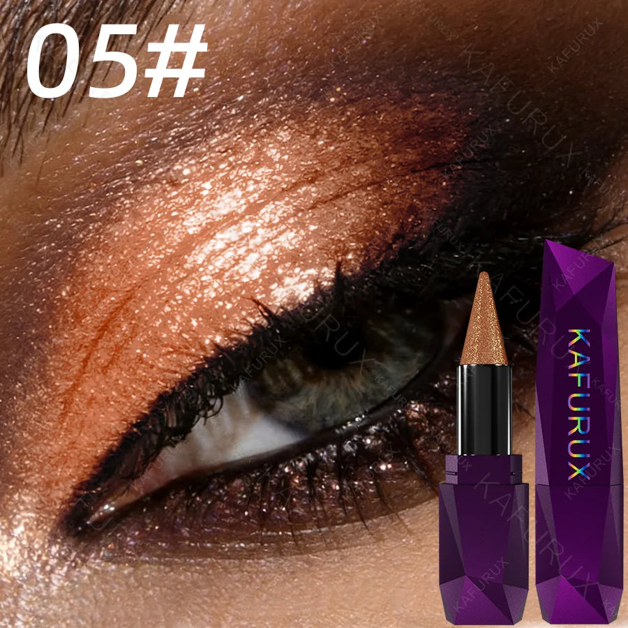 Metallic Brown Eyeshadow Pencil Glitter Silkworm Liner Pen Zpaxo 05