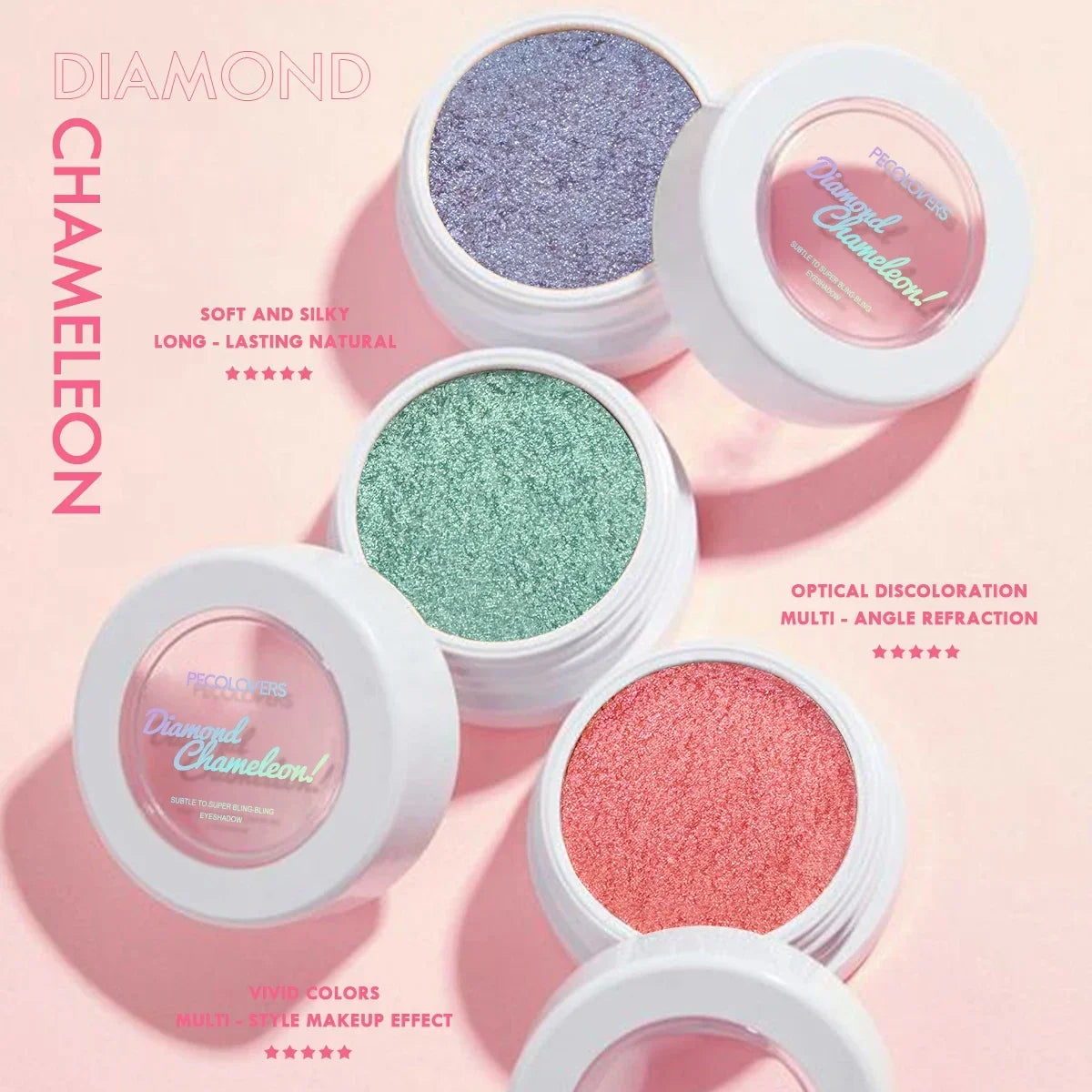 Waterproof Chameleon Glitter Eyeshadow Long Lasting Chrome Holographic Eyeshadow Powder Pigment Eye Makeup for Women Cosmetic Zpaxo
