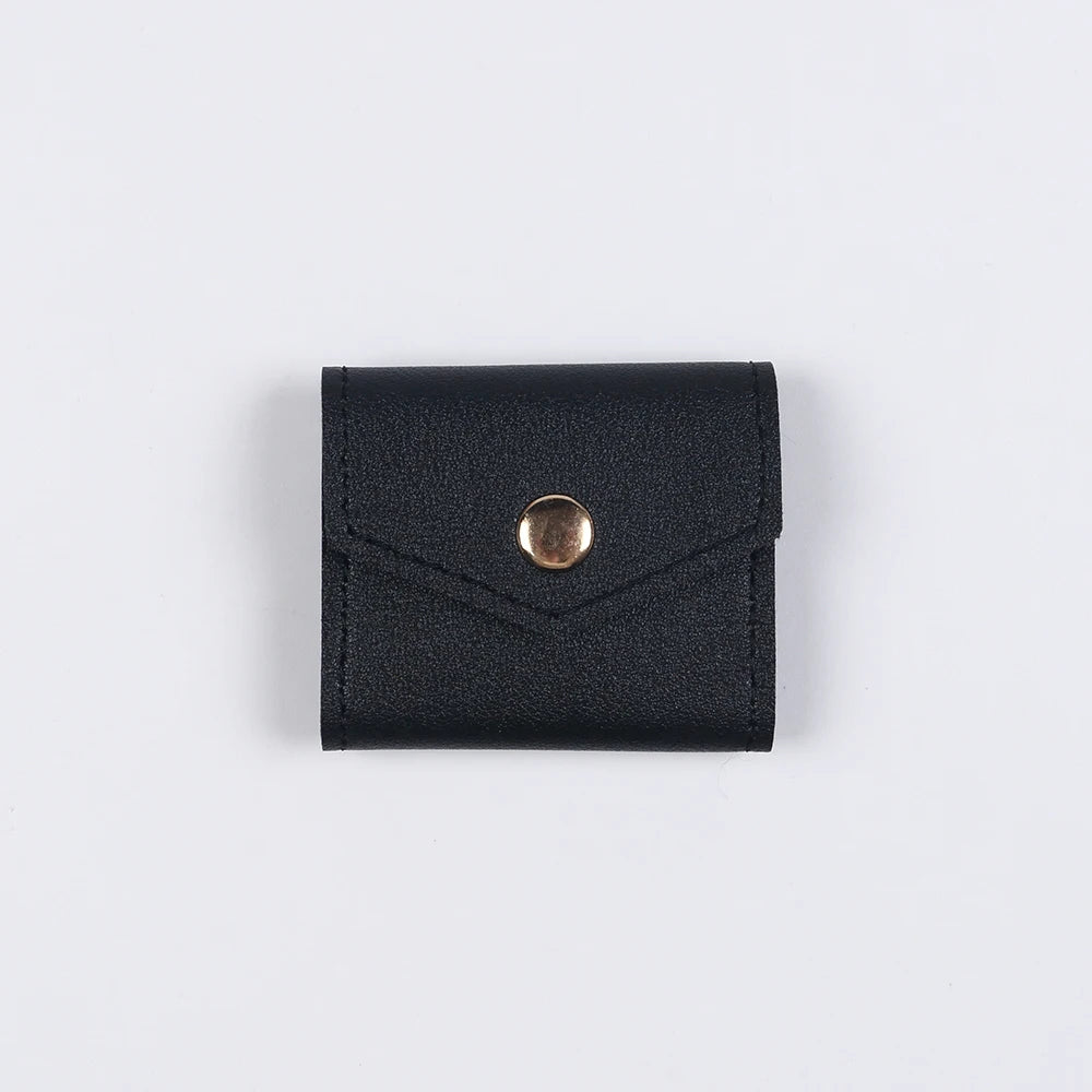Mini Jewelry Bag with Buckle Travel Foldable Jewelry Organizer Pouch for Rings Earrings Bracelets Necklaces Zpaxo Black
