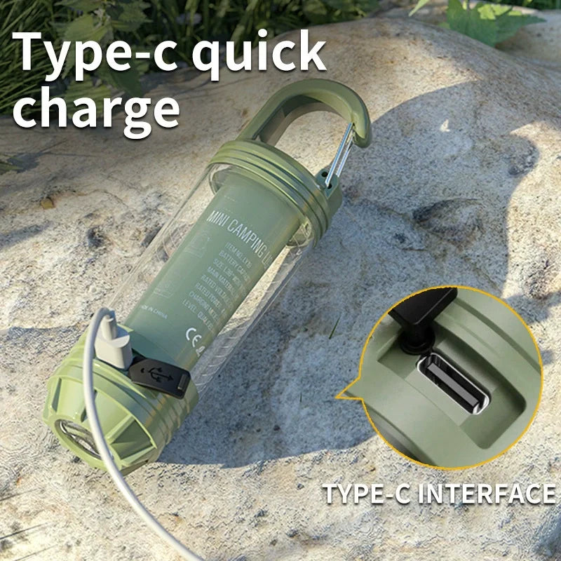 LED Camping Light Portable Type-c Rechargeable Atmosphere Long Zpaxo