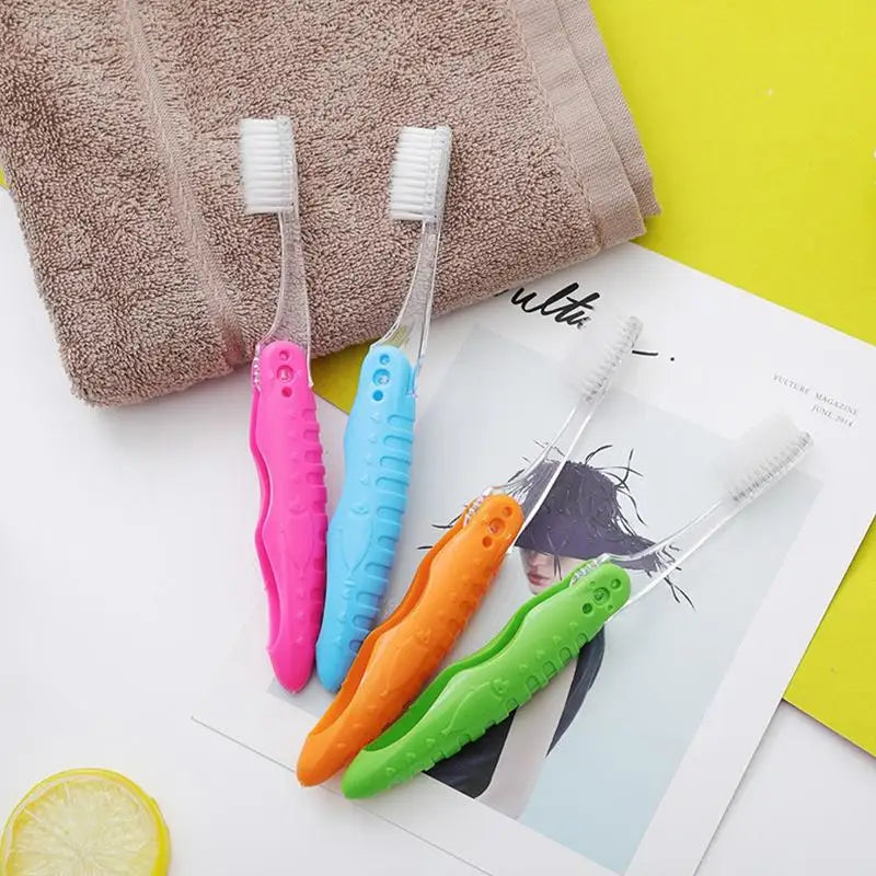 Folding Travel Toothbrush – Portable Soft Nylon Bristles
