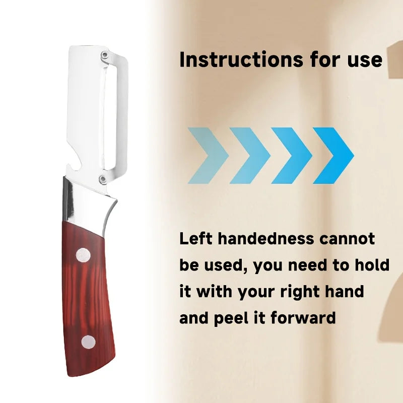 2pcs Stainless Steel Multifunctional Vegetable Peeler And Bottle Opener - Labor-Saving And Convenient Kitchen Tool, Suitable Zpaxo