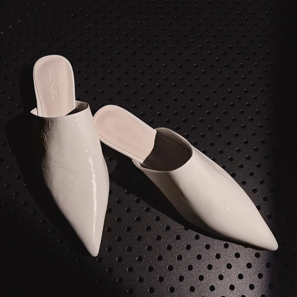 2025 Flats Lady Sandals Slippers Slip Pointed Toe Women Mules Outdoor