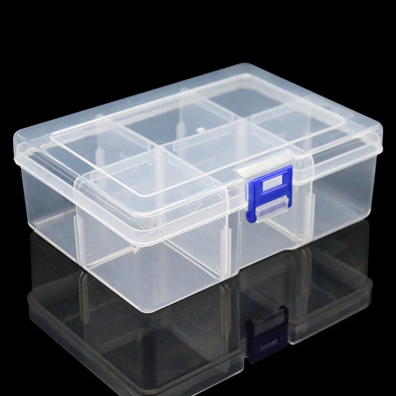 CMNew 6-Grid Plastic Box Removable Storage Tools Jewelry Fishing Gear