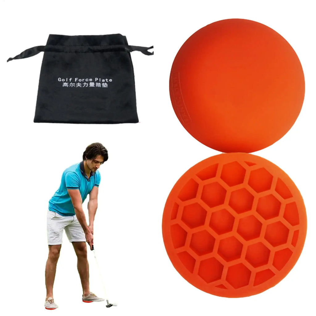 Golf Swing Pressure Plate Reusable Rubber Step Pad Training Aid