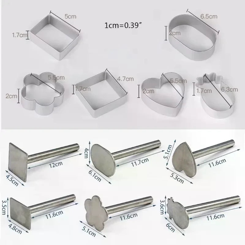 Rectangle Shape Pineapple Cake Pie Biscuit Cutter Mold Stainless Zpaxo