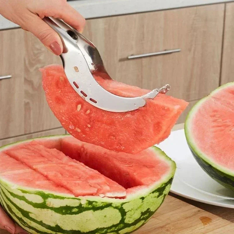 New Watermelon Cutting Stainless Steel Watermelon Fork, Fruit Spoon, Cutting Slice, Digging Ball, Watermelon Utensil Artifact Zpaxo