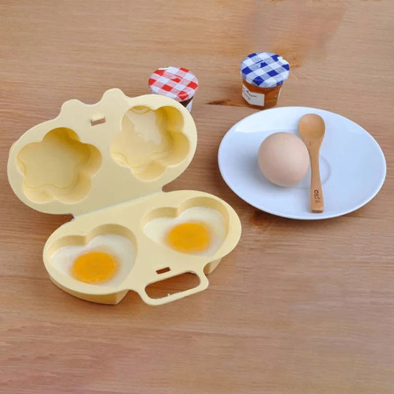 Mold Boiled Egg Steamer Flower Heart Cooker Steamed Mini Breakfast Zpaxo