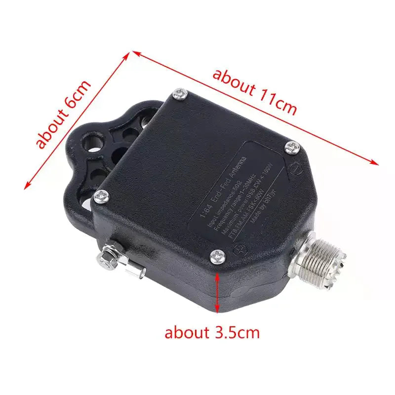 Black 1 64 Balun End Fed Antenna 4-Band 8-Band Portable HF 100W Power Zpaxo