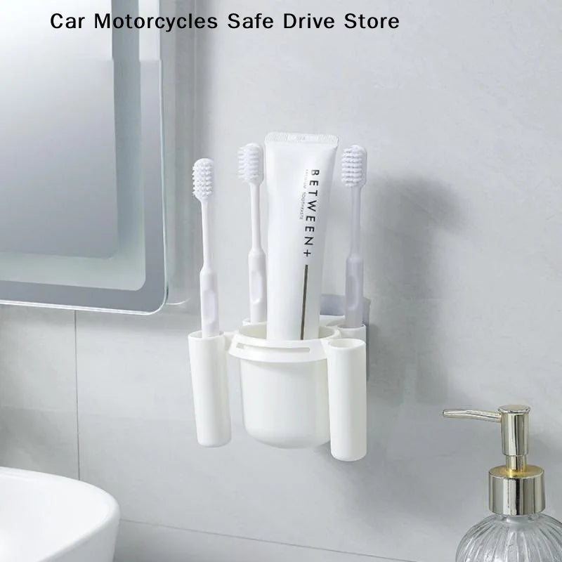 CMWall-Mounted Toothbrush Holder Cup Small Self-adhesive Storage Box