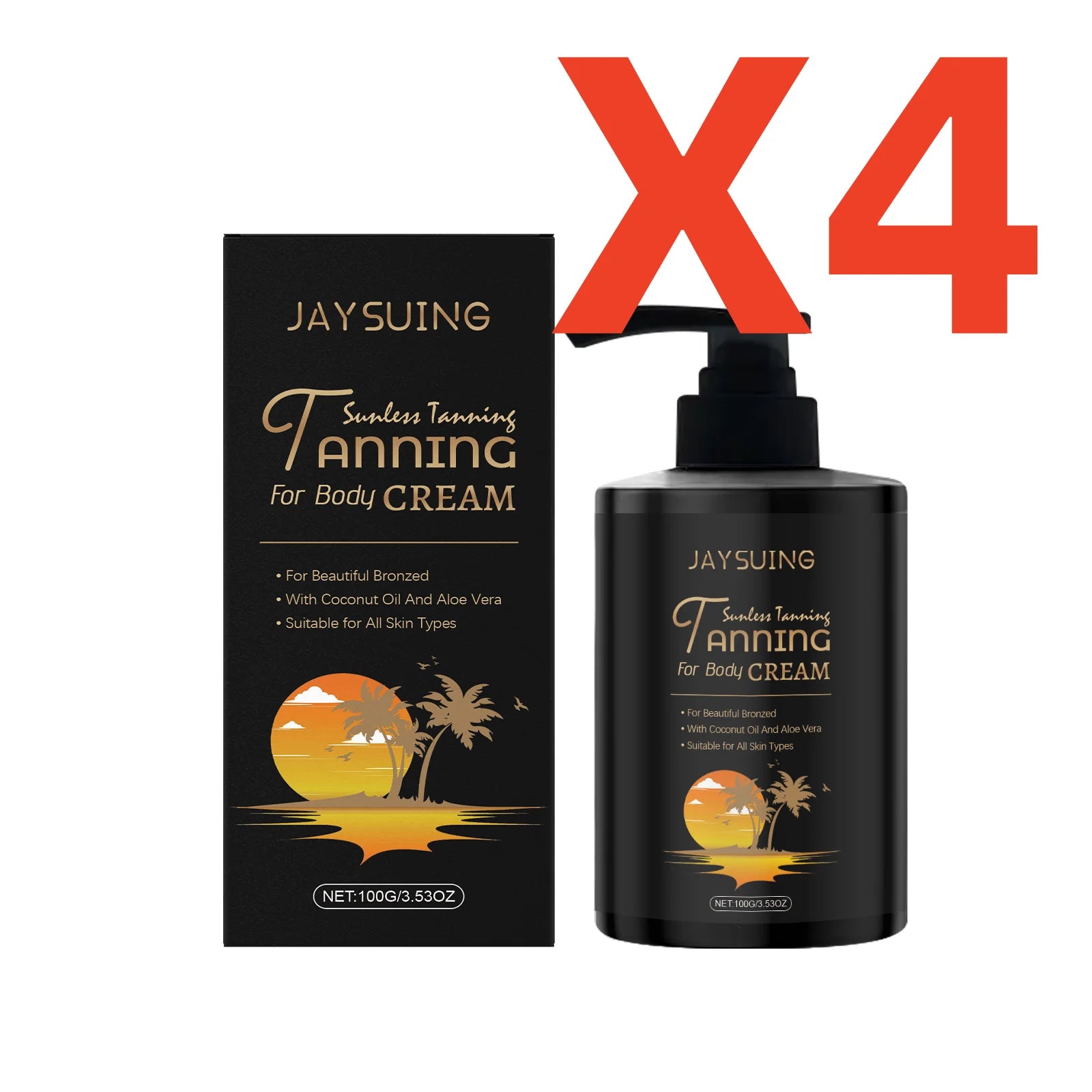 Jaysuing Sunless Self Tanner Moisturizing Bronzer Lotion Self Tanning Lotion Zpaxo 400g boxed