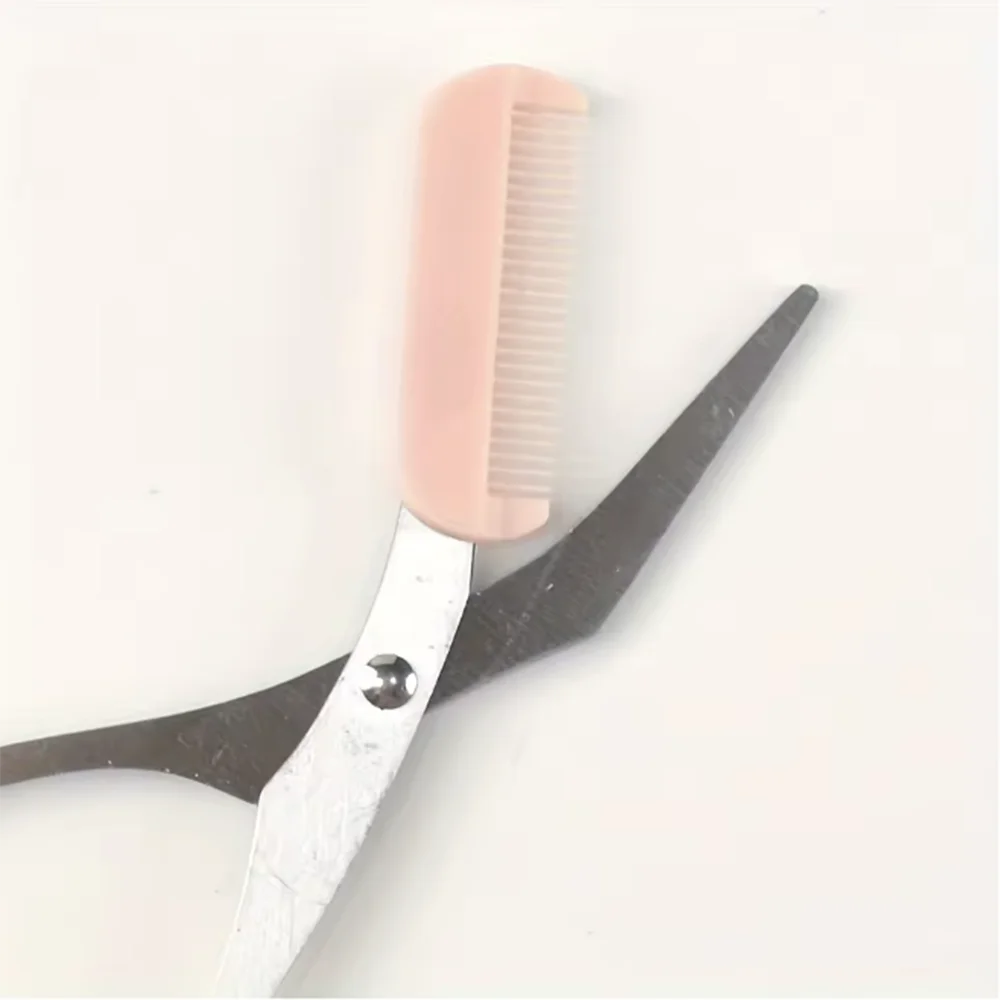 Stainless Steel Eyebrow Scissors with Comb – Precision Brow Trimmer for Easy Eyebrow Shaping & Grooming Zpaxo