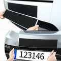 2-Pack Frameless Adhesive License Plate Holder – Weatherproof Black
