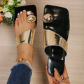 Women Minimalist Thong Slippers Summer Outdoor Designer Fashion Flat Zpaxo Gold 37