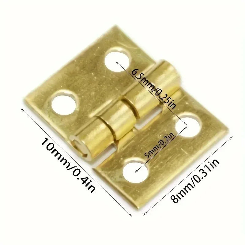 25Pcs Mini Small Metal Hinge for 1/12 House Miniature Cabinet Furniture Zpaxo