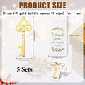 30/10/5Pcs Key Bottle Openers with Thank You Tag Vintage Beer Wine Opener Souvenir Gift for Guests Wedding Party Favors Zpaxo 5Pcs