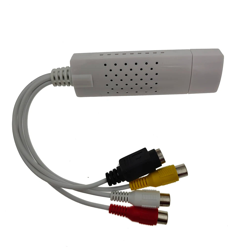 USB Video Capture Device USB 2.0 to RCA Cable Adapter for Video TV DVD VHS DVR Capture Adapter Support for Win10 Zpaxo