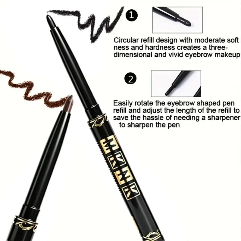 1- Waterproof Black Eyeliner Gel Pencils Smudge-proof Long-lasting