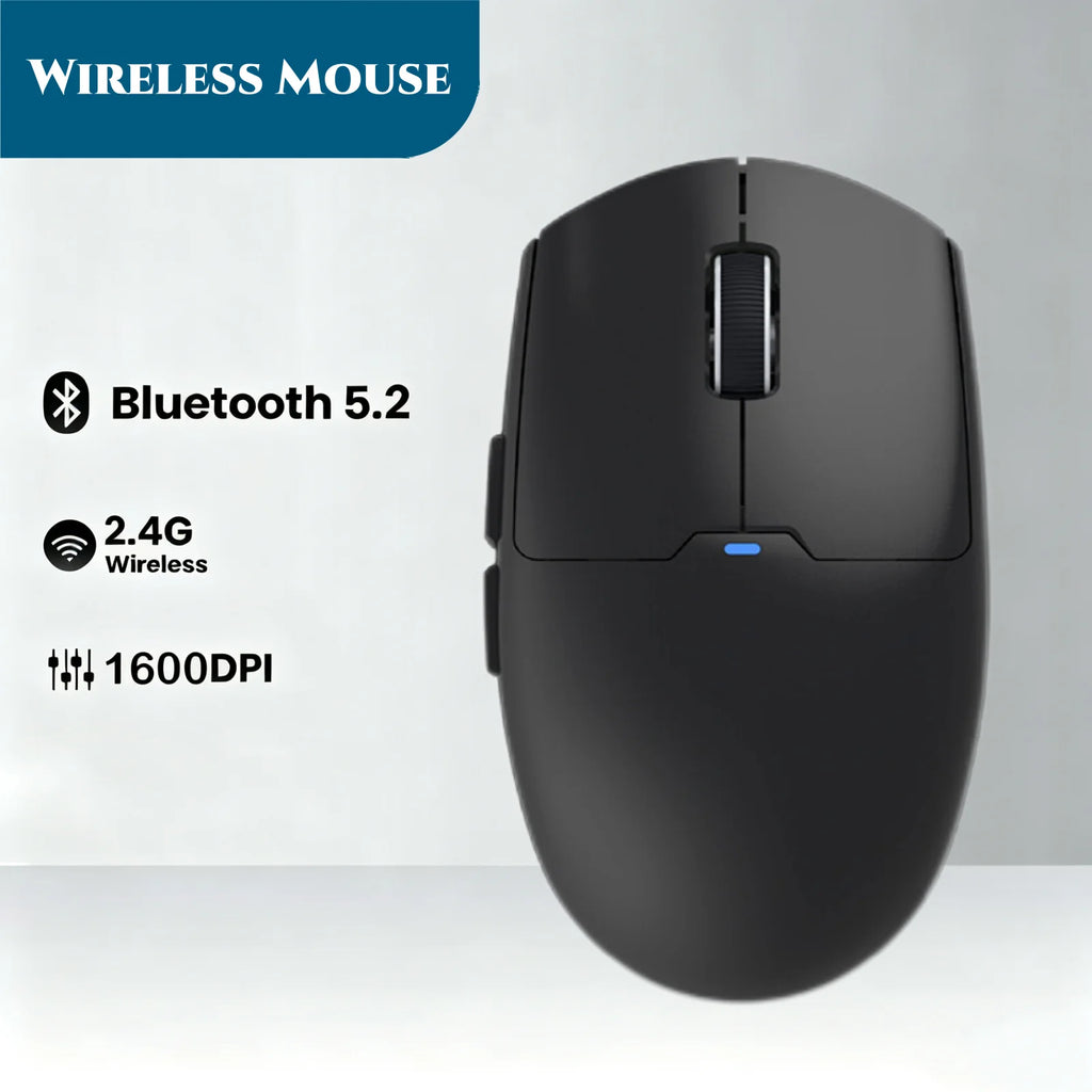 Bluetooth 5.2 Mouse 2.4G Wireless Mouse Dual-Mode Silent Mouse Rechargeable Gaming Mouse 1600DPI For Laptop Computer Win Mac OS Zpaxo