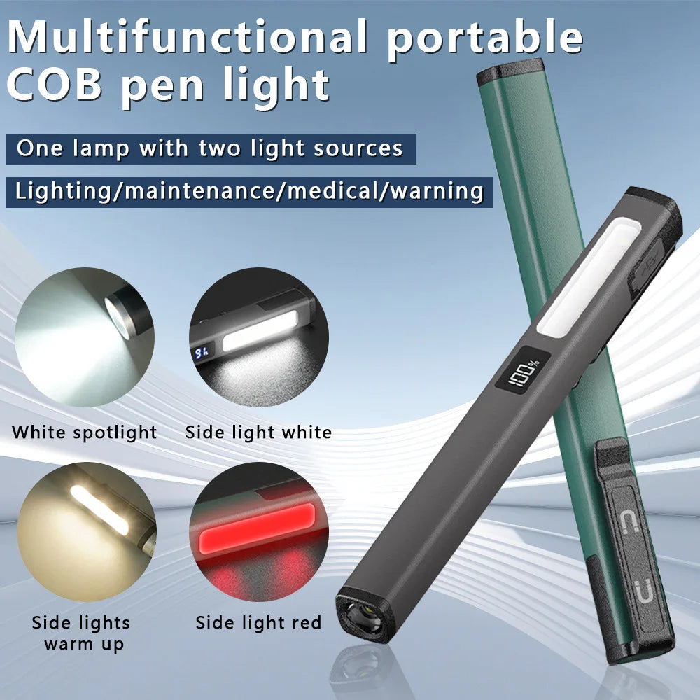 ESMARTER Rechargeable LED Penlight – 3-Mode Magnetic Flashlight