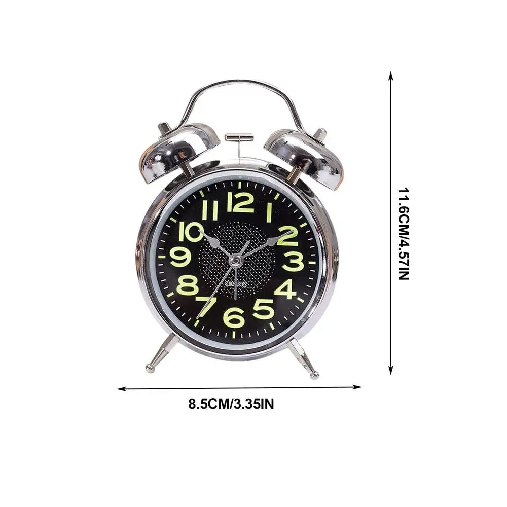 Loud Mechanical Alarm Clock Heavy Sleepers Adults Retro Twin Bell