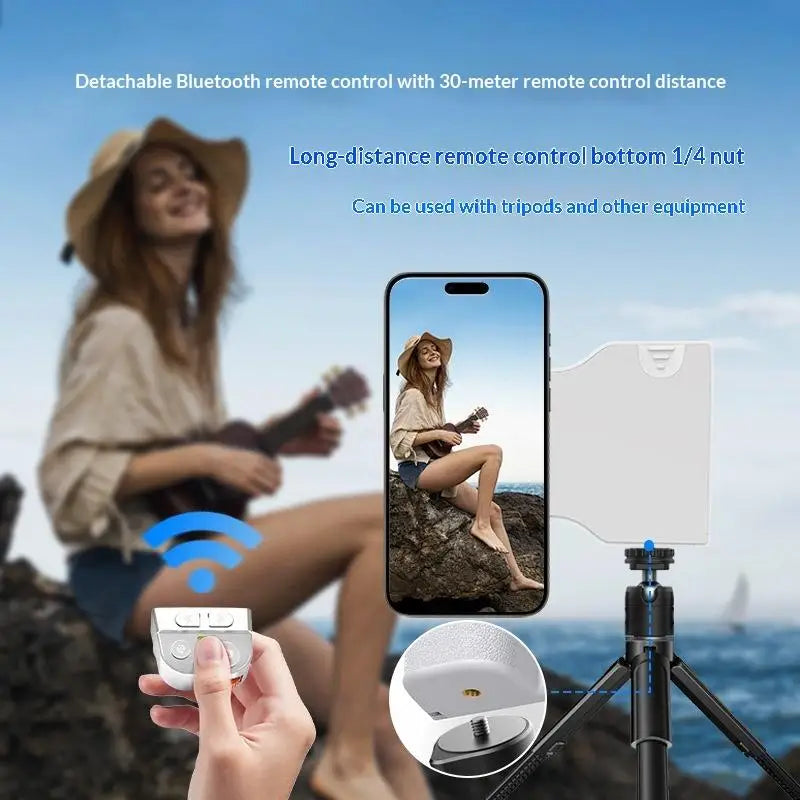 Magnetic Phone Grip with Bluetooth Remote Shutter & Stabilizer