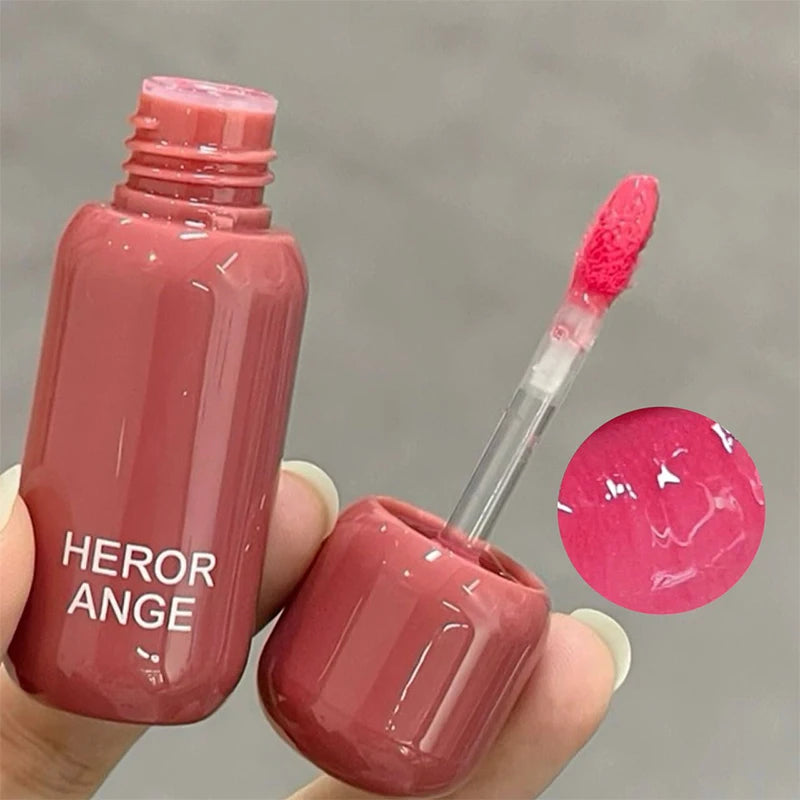 Cherry Blossom Pink Lip Gloss Lasting Non-greasy Moisturizing Water Light Mirror Lip Glaze Liquid Lipstick Clear Tint Makeup Zpaxo