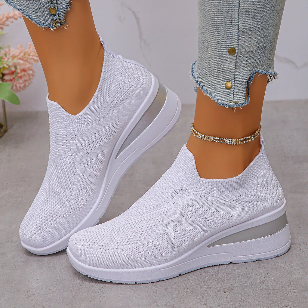 Women Sneakers 2025 New Outdoor Running Shoes Breathable Mesh Women Casual Shoes Comfortable Low Heel Wedge Sneakers Women Zpaxo