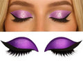 1/2 Pair Reusable Lazy Eye Shadow Eyelash Patch 2-In-1 Eyes Makeup Sticker With False Lashes &Eyeshadow Waterproof Cosmetic Tool Zpaxo Purple