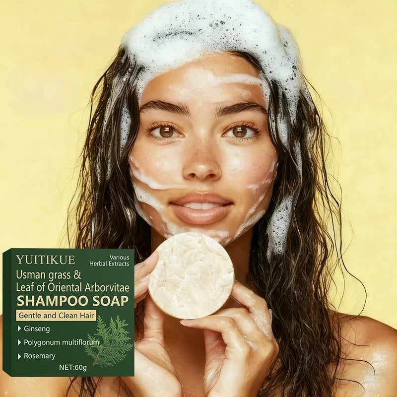 YUITIKUE Cypress Shampoo Bar – Ginseng & Rosemary for Shiny Hair Solid Shampoo Bar Zpaxo